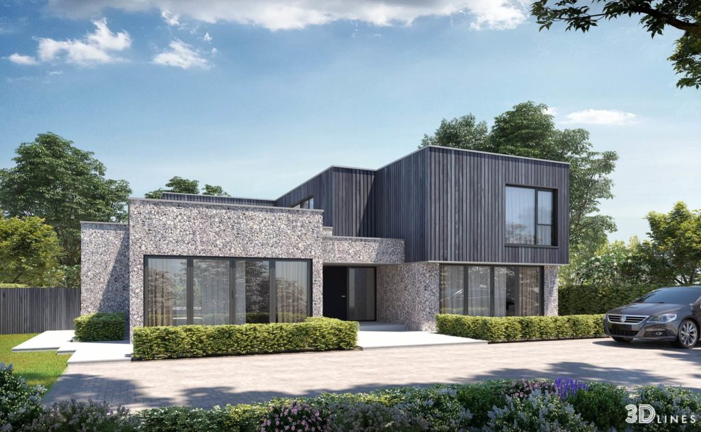 Architectural Visualisation Exterior CGI for Modern House Property Norfolk